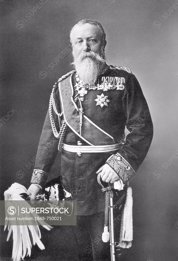 Historic photography, portrait of Wilhelm II or William II, 1848-1921, fourth and final King of Wuerttemberg