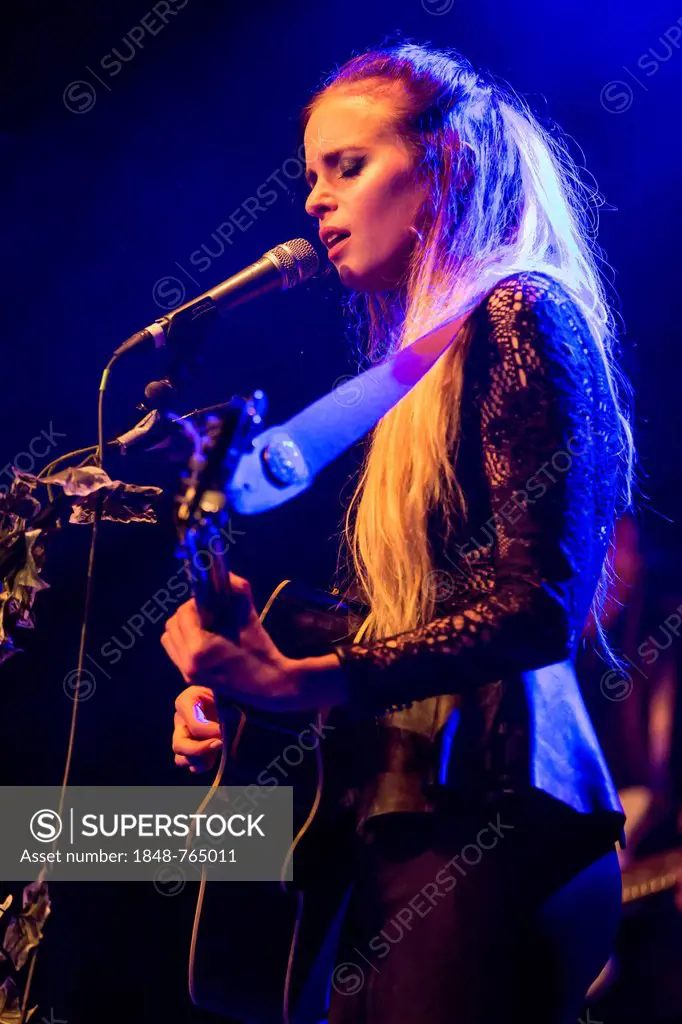 British folk-pop singer Kyla La Grange performing live in the Schueuer concert hall, Luzern, Switzerland, Europe