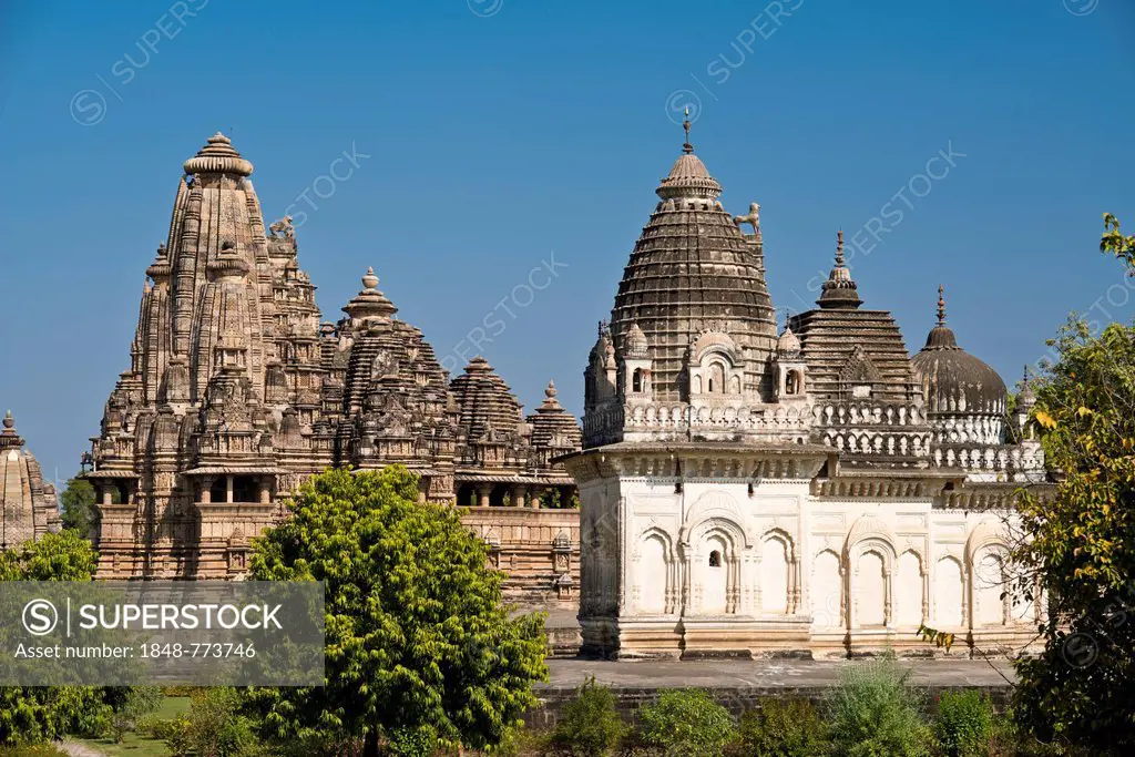 Visvanatha Temple and Parvati Temple, Temple of the Chandela dynasty, western part of the Khajuraho Group of Monuments, UNESCO World Heritage Site