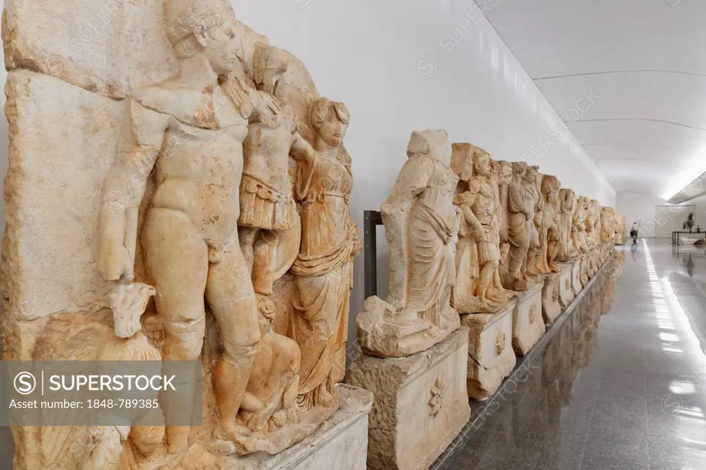 Statues of Augustus and Victoria at front, Aphrodisias Museum