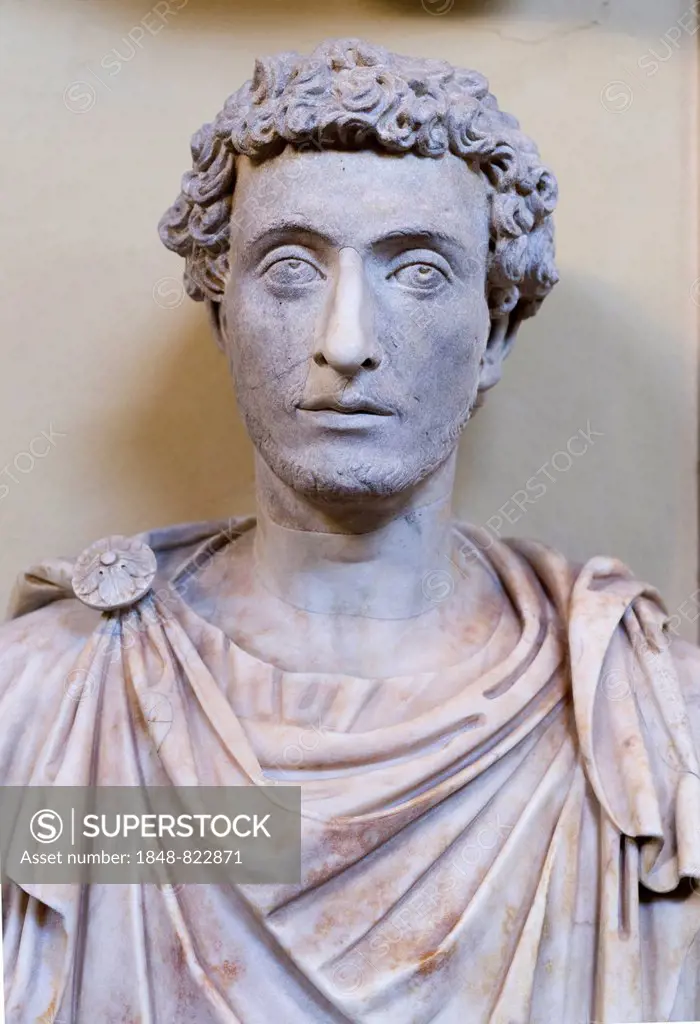 Roman bust, Museo Chiaramonti, Vatican Museums, Vatican City, Vatican, Rome, Lazio, Italy