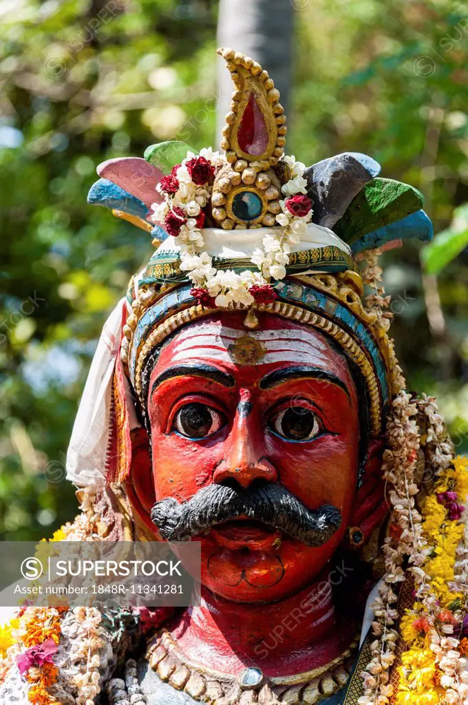 Statue of the god Madurai Veeran, Mandavi, Tamil Nadu, India