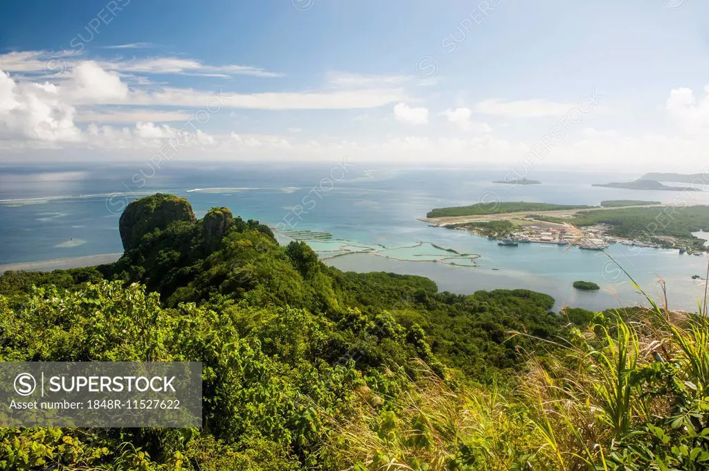 Overlooking the island of Pohnpei and Sokehs rock, Micronesia