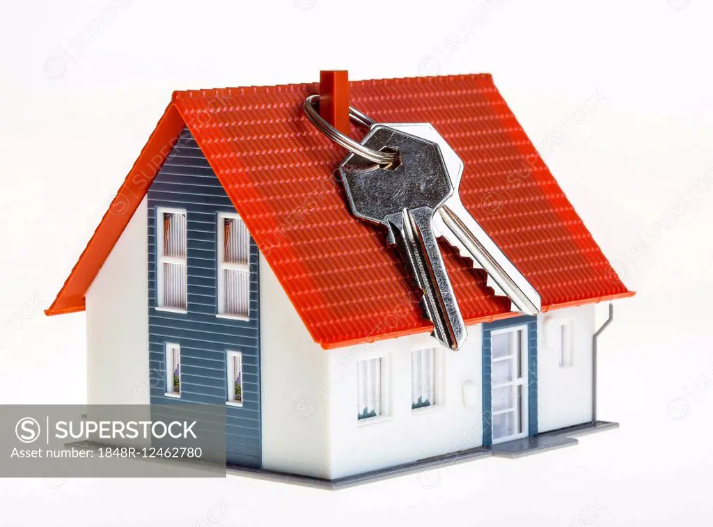 Home, model-home, keys, to rent, privately owned home, symbolic