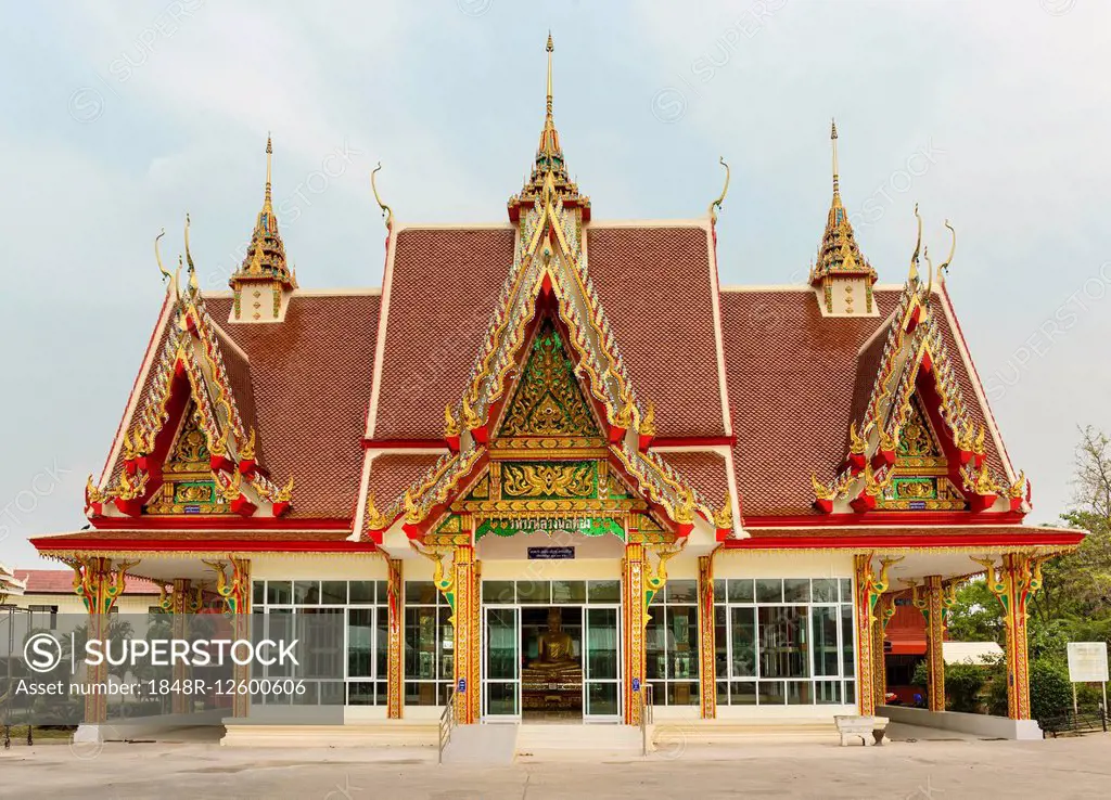 Wat Nong Chabok temple, hall, Korat, Nakhon Ratchasima Province, Isan, Isaan, Thailand