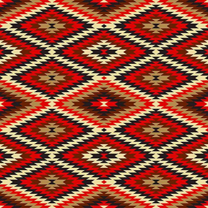 Native American Indian seamless background pattern, vector illustration