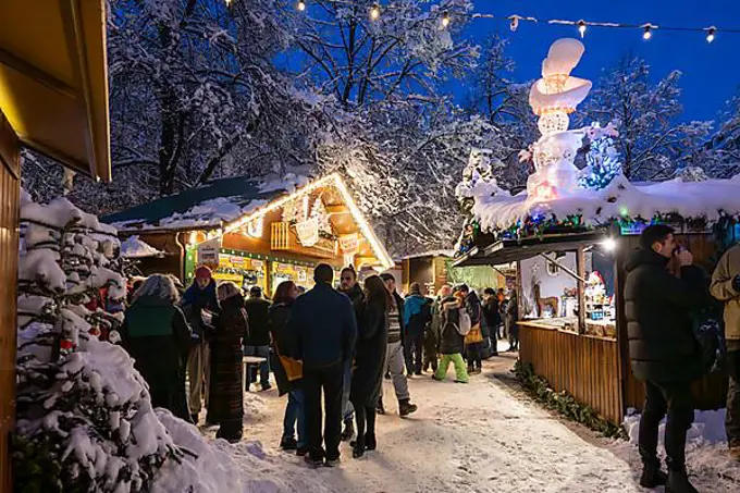 Haidhausen Christmas market, stalls, Munich, Bavaria, Germany, Europe