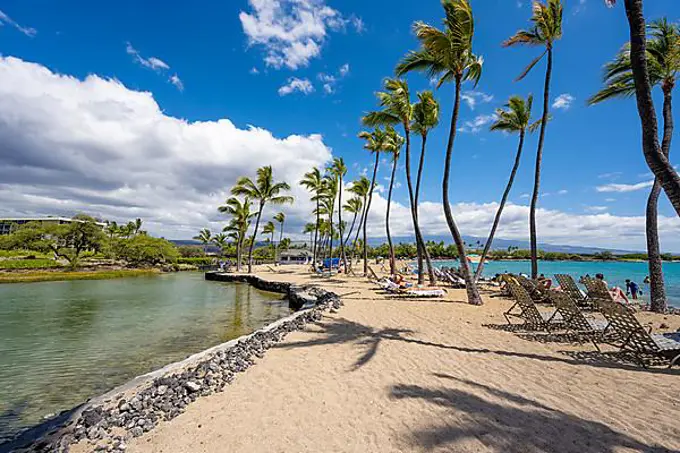 'Anaeho'omalu Beach, Waikoloa, Big Island, Hawaii, USA, North America