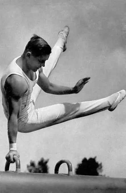 Gymnastics, apparatus gymnastics, Konrad Frey (Germany) received the gold medal for his routine on horseback