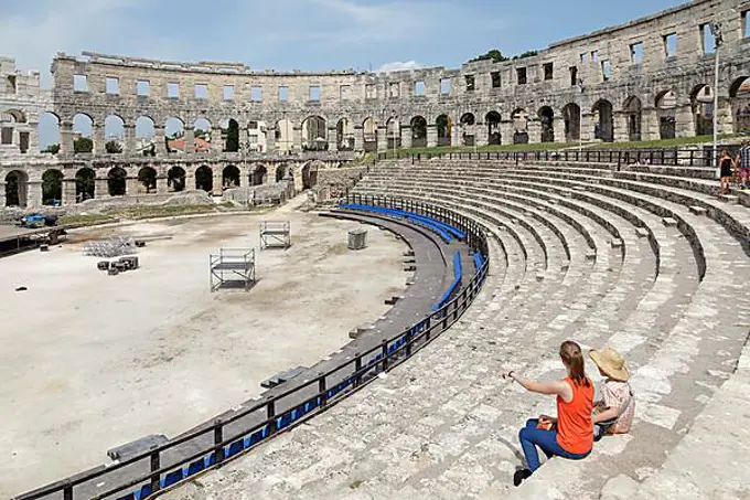 Pula Arena, amphitheatre, Pula, Istria, Croatia, Europe