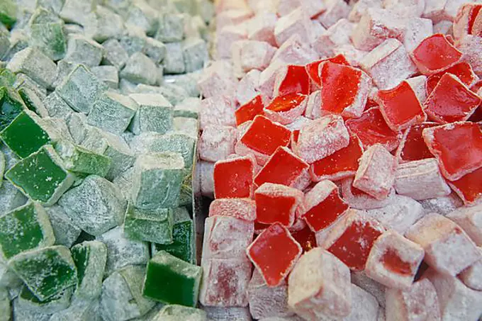 Lokum, Turkish delight, Turkish candy, Istanbul, Turkey, Europe, Istanbul, Istanbul Province, Turkey, Asia