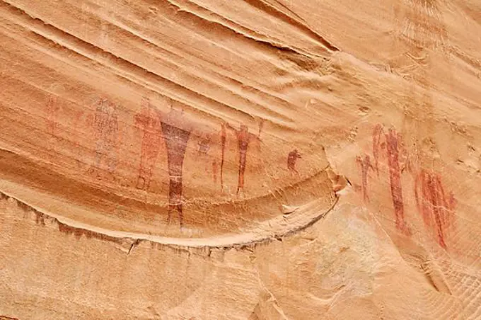 Native American, Indian rock art at Buckhorn Draw Petroglyphs, San Rafael Swell, Utah, USA, North America