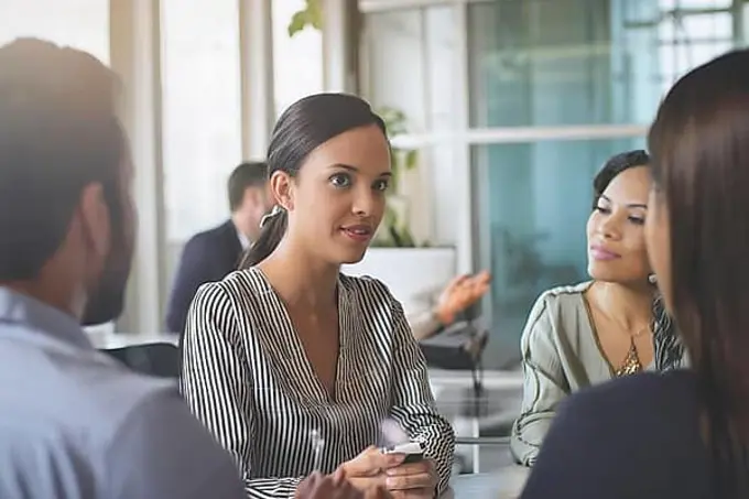 People at a business meeting in a modern office, AI generated, AI generated