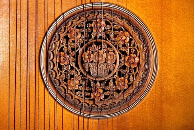 Sound hole, rosette of a lute, Germany, Europe