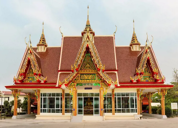 Wat Nong Chabok temple, hall, Korat, Nakhon Ratchasima Province, Isan, Isaan, Thailand