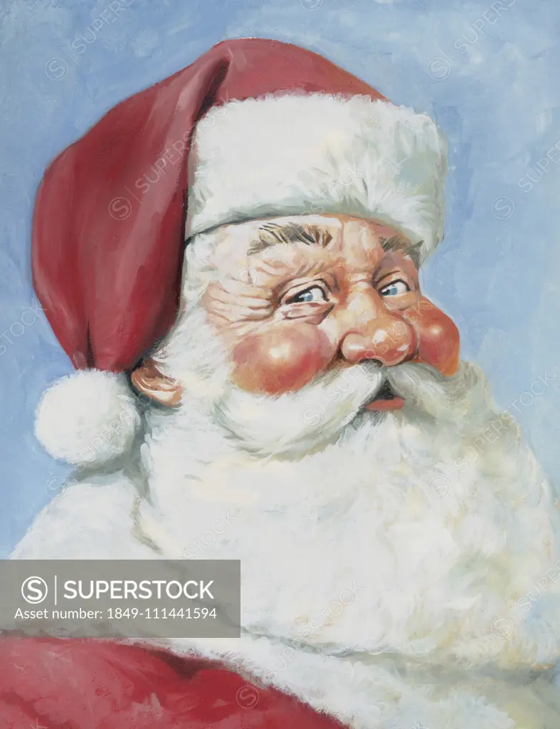 Close up portrait of traditional Father Christmas