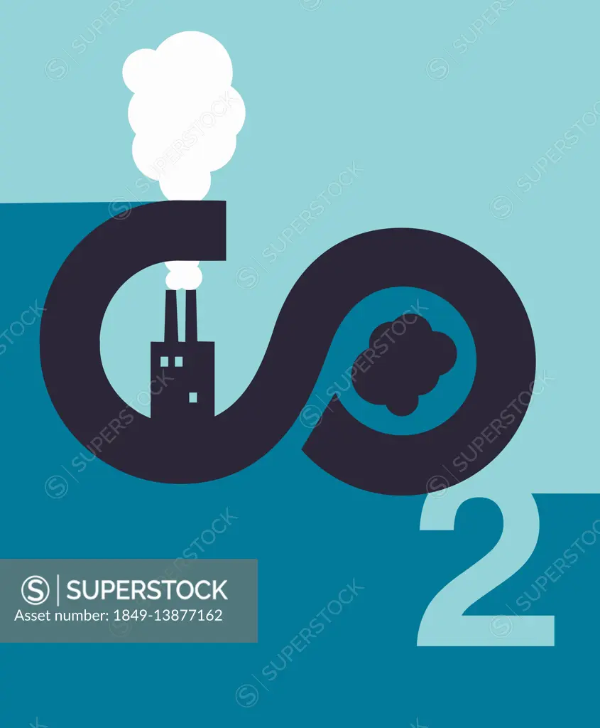 Factory chimneys and CO2 emissions