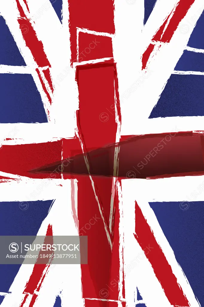 Scratched Union Jack flag