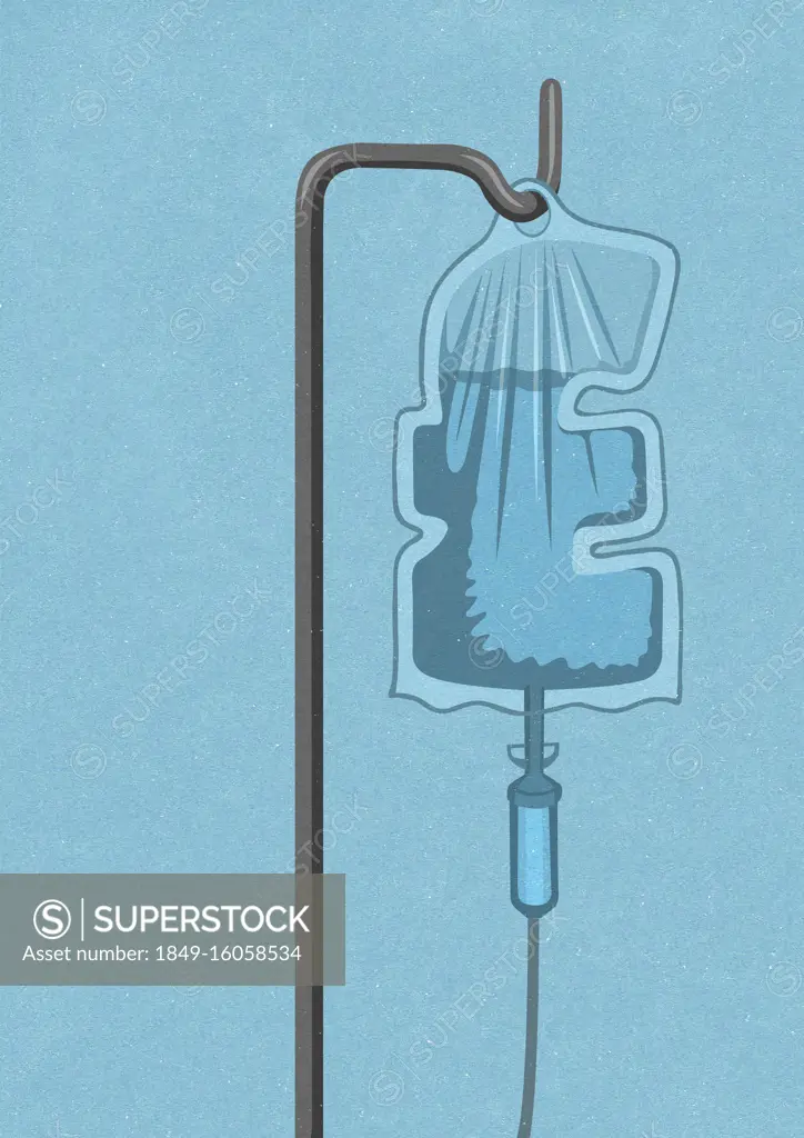 Pound sign shaped intravenous drip