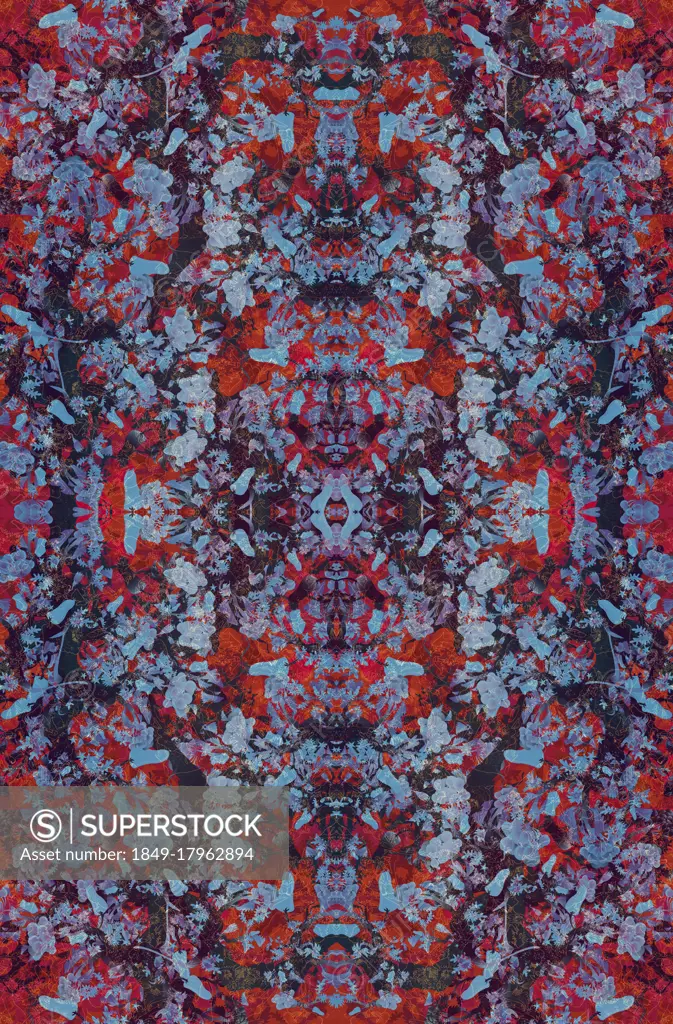 Abstract intricate kaleidoscope pattern