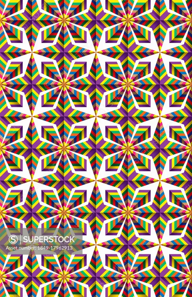 Symmetrical mosaic pattern