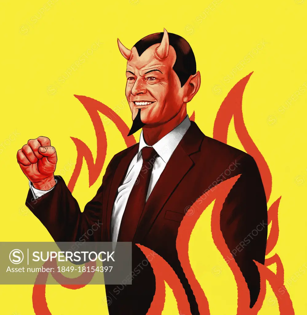 Businessman as devil