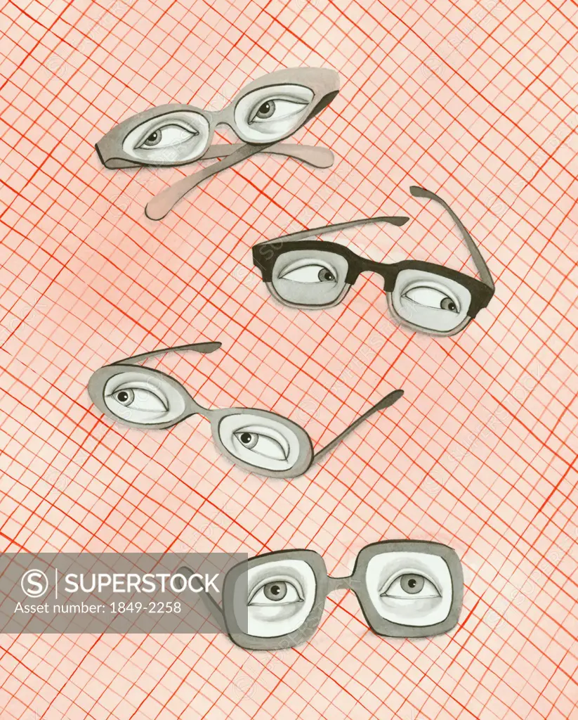 Curious eyes in eyeglasses