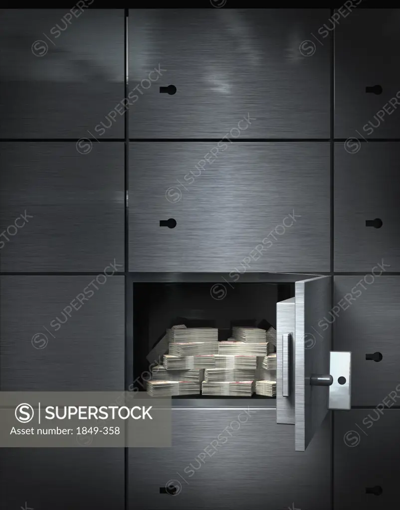 Money in bank vault
