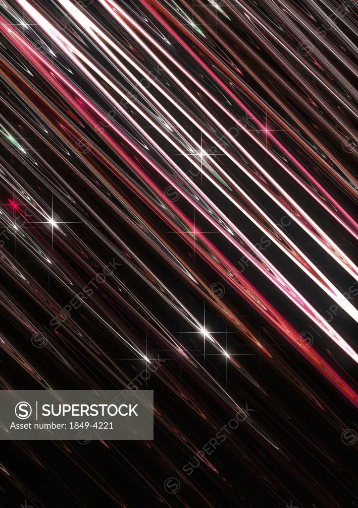 Shiny red and pink lines