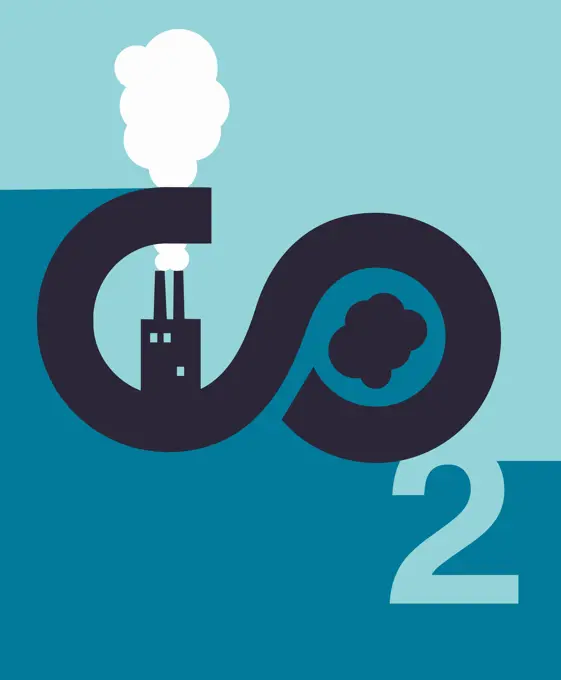 Factory chimneys and CO2 emissions