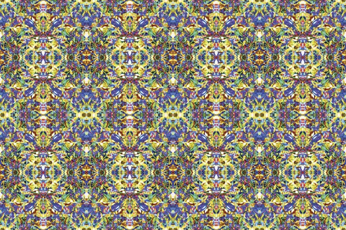 Abstract intricate kaleidoscope pattern