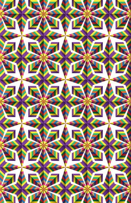 Symmetrical mosaic pattern