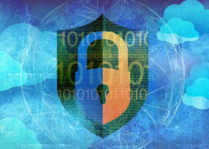 Padlock shield over global data