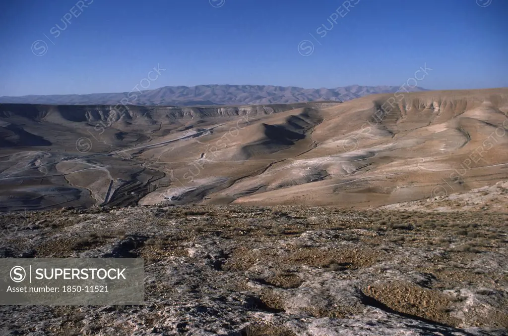 Syria, Anti Lebanon Mountains, Malloula, Barren Landscape Near Malloula.