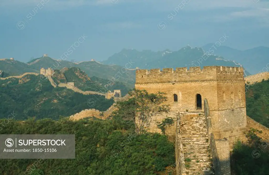 China, Beijing Division, Jinshanling, 'The Great Wall, Ming Dynasty 1368 To 1389, Rebuilt 1567 To 70.'