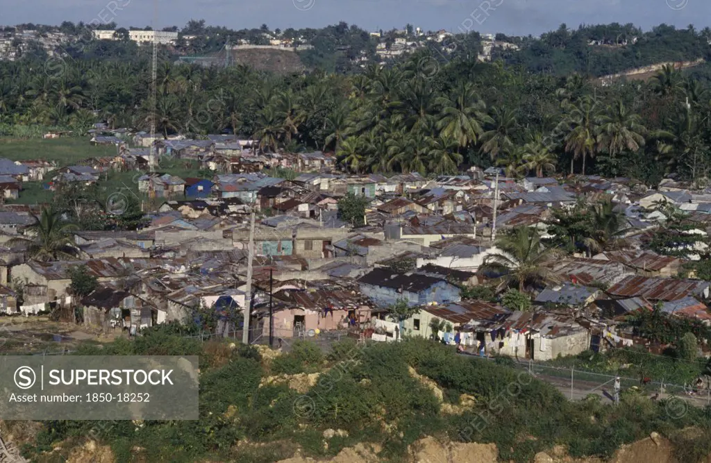 Dominican Republic, Santo Domingo, Guachupitu Slum.