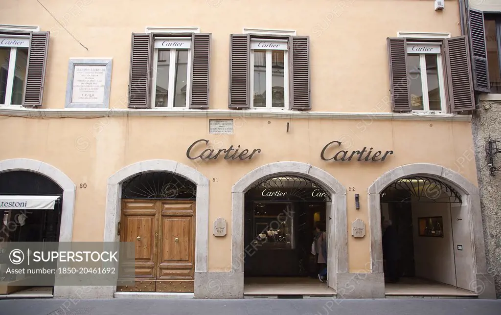 Italy Lazio Rome Via del Condotti Exterior of the Cartier