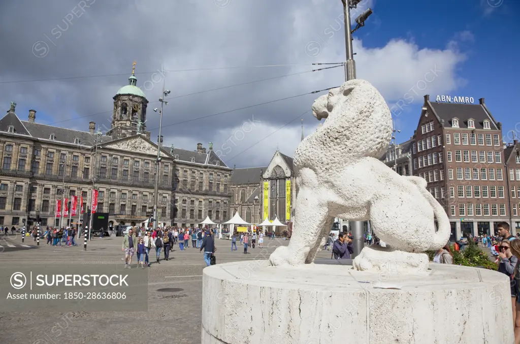 Holland, North, Amsterdam, Dam Square Sculpture.