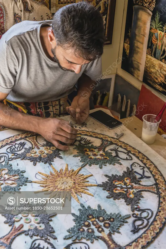 Artist Mosaic Tools Hand Craft Uses Tweezers To Make Mosaic Close Up  Ancient Process Of Making Mosaics Madaba Jordan Stock Photo - Download  Image Now - iStock