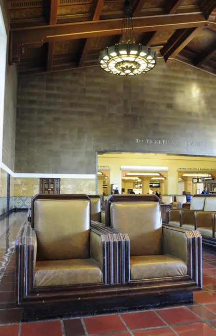 Usa, California, Los Angeles, 'Waiting Hall, Union Station'