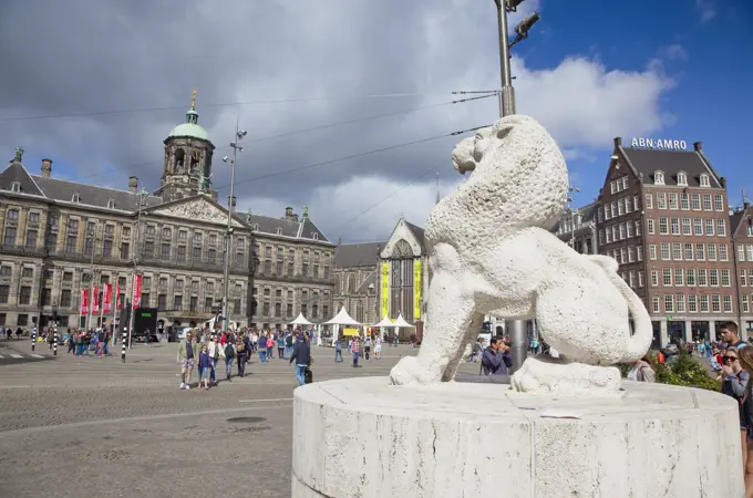 Holland, North, Amsterdam, Dam Square Sculpture.