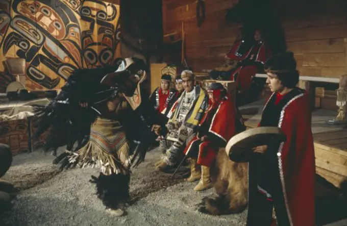 Canada, British Columbia, Kwakiutl, Bird Dance Of The Native Indian Kwakiutl Tribe