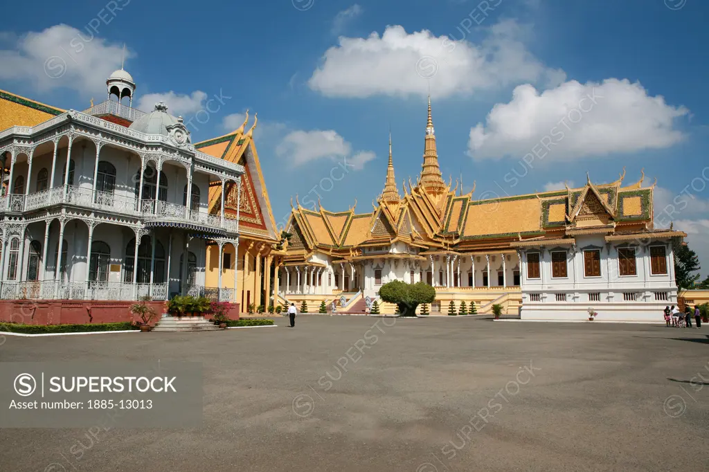 Cambodia, , Phnom Penh, Napoleon III Pavilion and Royal Throne Hall at the Royal Palace