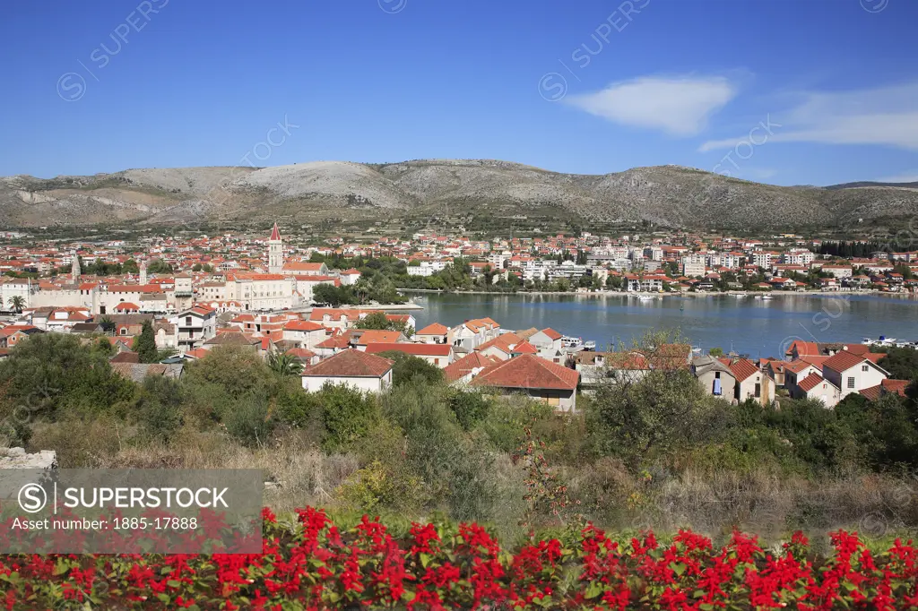 Croatia, Dalmatia, Trogir, View over town