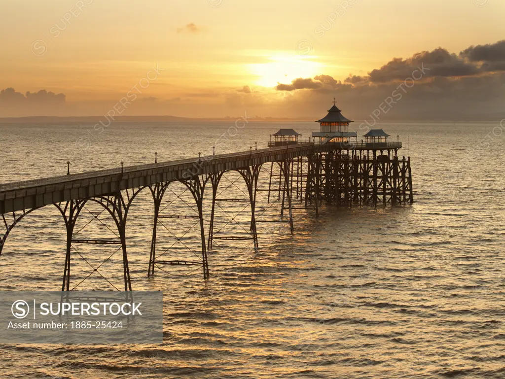 UK - England, Somerset, Clevedon, Clevedon Pier