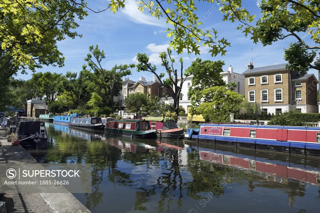 UK - England, London, Regents Canal running through Little Venice.