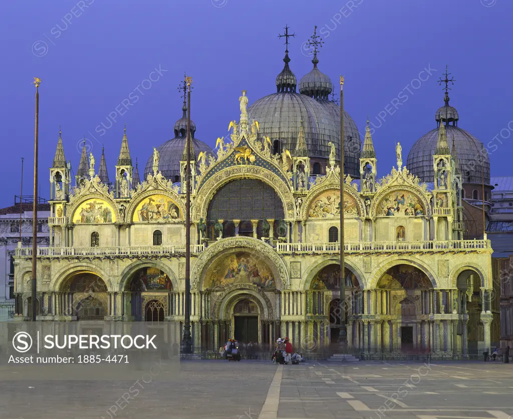 Italy, Veneto, Venice, St. Mark's at Night