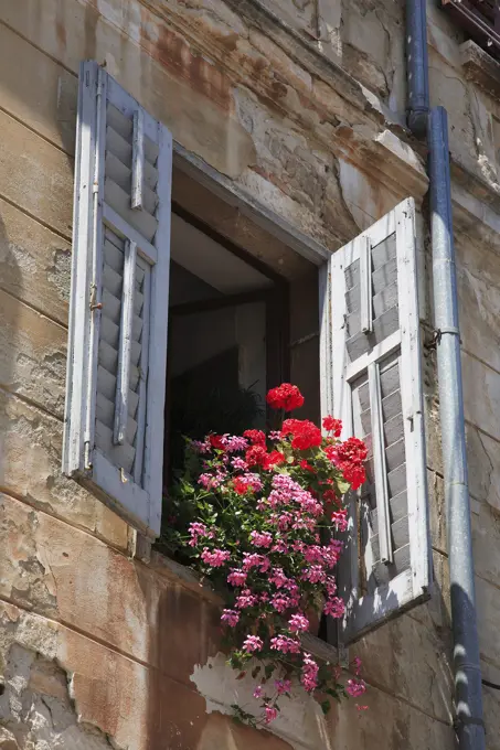 Croatia, Istria, Rovinj, Typical window