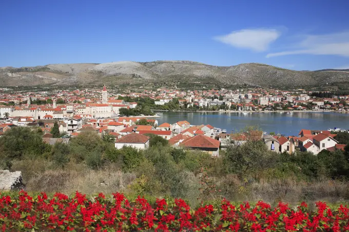 Croatia, Dalmatia, Trogir, View over town