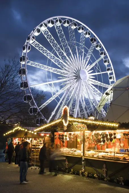 UK - England, , London, Hyde Park  Ferris Wheel at Christmas Winter Wonderland.